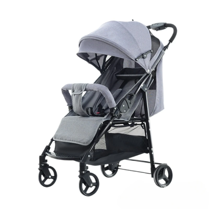 Baby Portable Stroller, High Strength Carbon Steel Type Frame with Embedded PP Hardboard Support