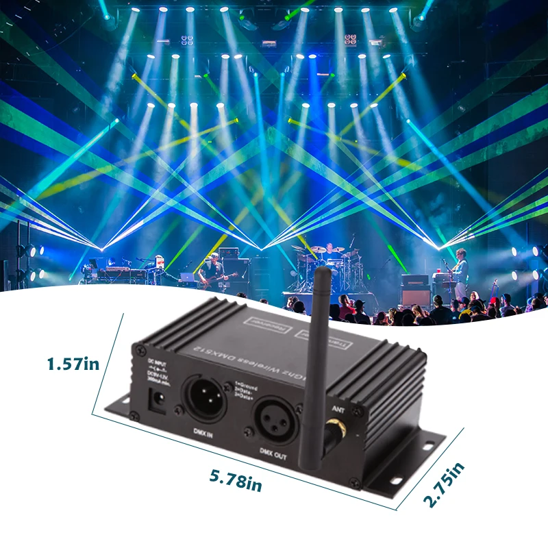 Grace LCD DMX Controller Transmitter 2.4G Wireless DMX Sender Receiver Stage DMX Controller