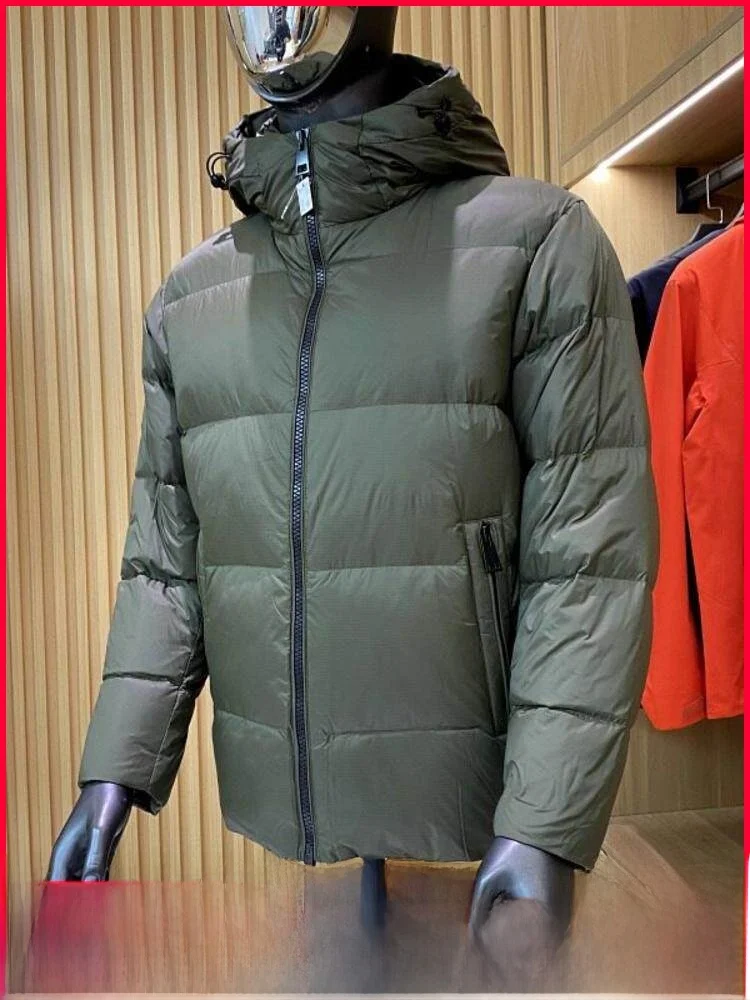

Thiened Men's down Jaet Waterproof Windproof Winter New Arrival Bread Sle Outdoor Faion Nylon Fabric Regular Fit