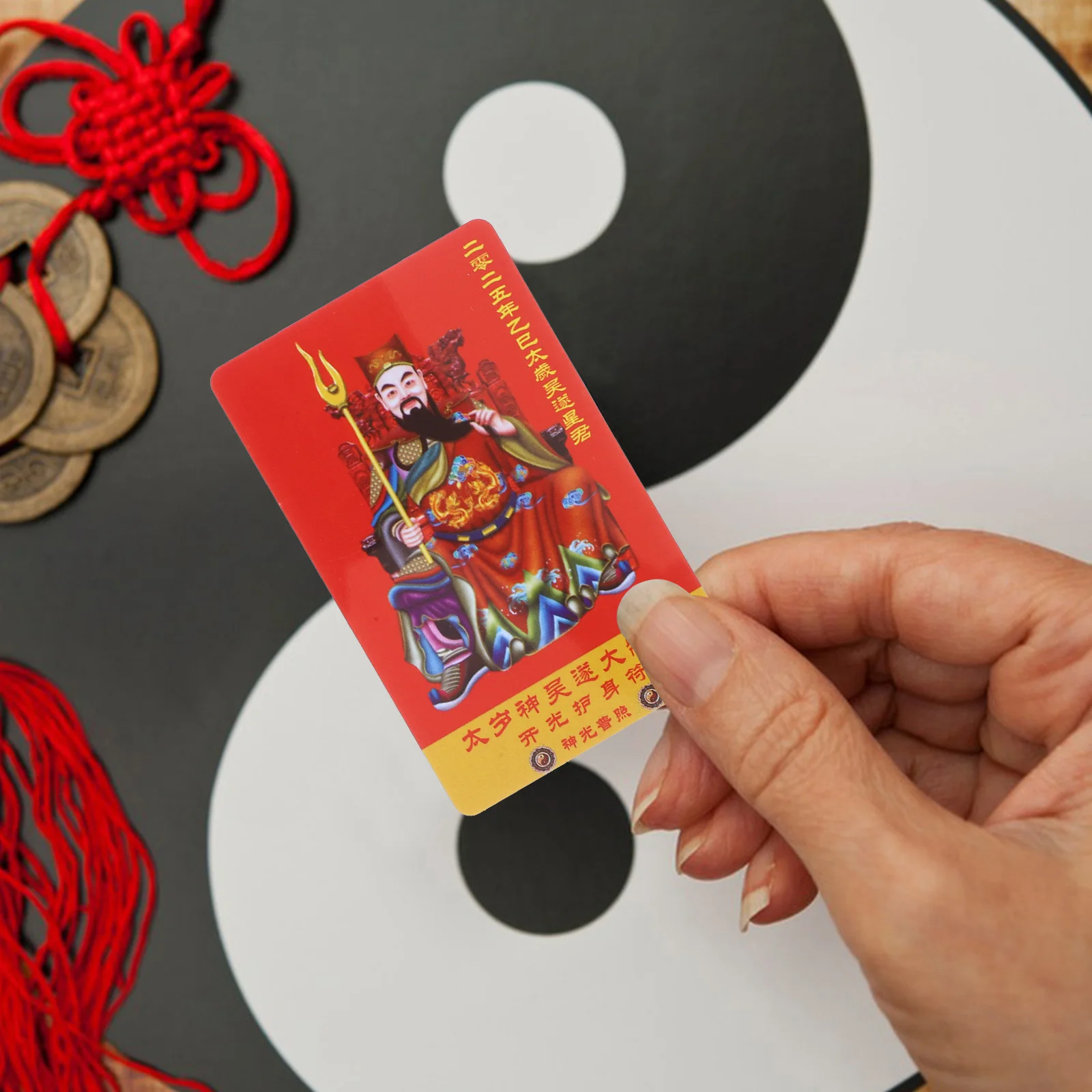 

2pcs Snake Year Taisui Card 2025 Wealth Protection Amulet Blessing Fortune Feng Shui Decor Luck Amulets Chinese