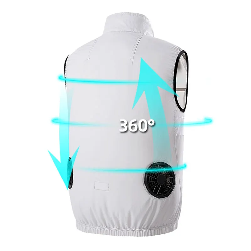 Men\'S Cooling Vest Cycling Fan Vest Air Conditioning Clothes Outdoor Fan Clothes Women Fan Jacket Climbing Body Cooling Clothes