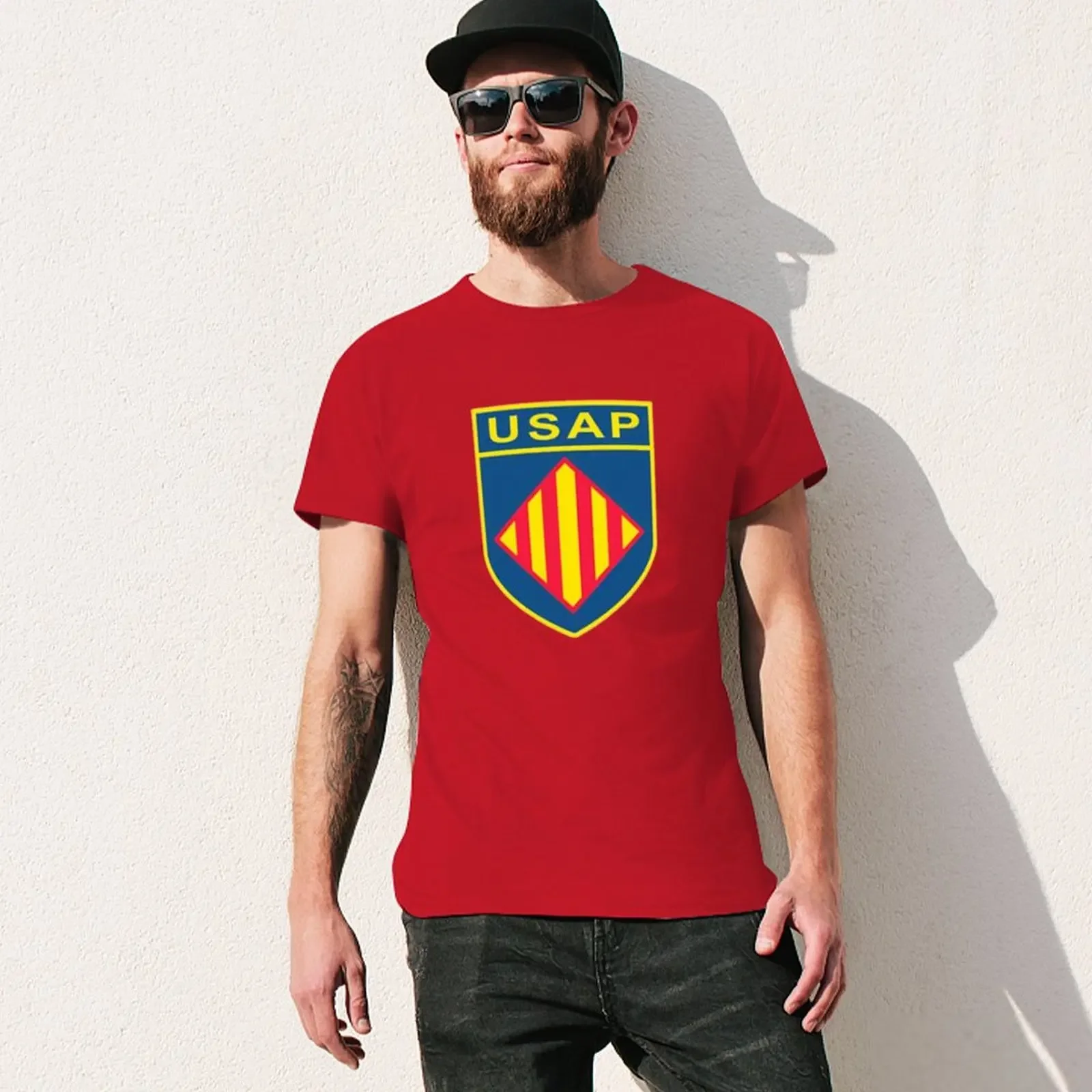 Perpignan rugby USAP team rugby T-Shirt cute clothes plain tops men t shirts High Quality 100%Cotton Short Sleeve