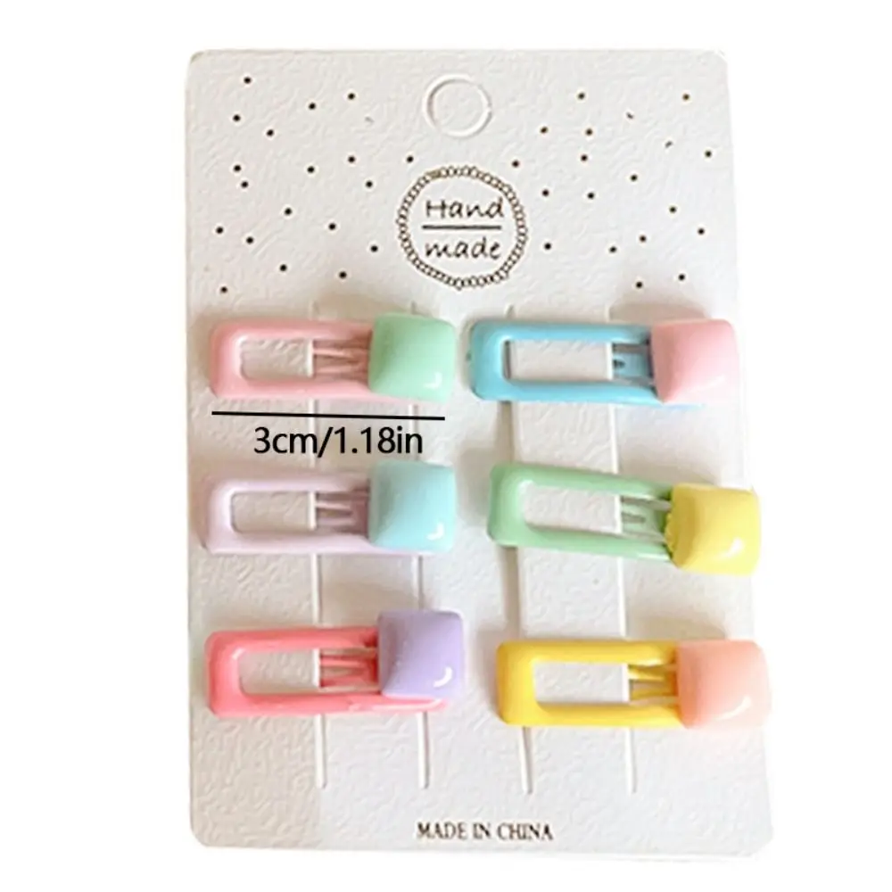 Mini grampos para crianças, bonito e colorido clipe de cabelo, fruta fofa BB clip, novo, 5 pcs/set, 6 pcs/set