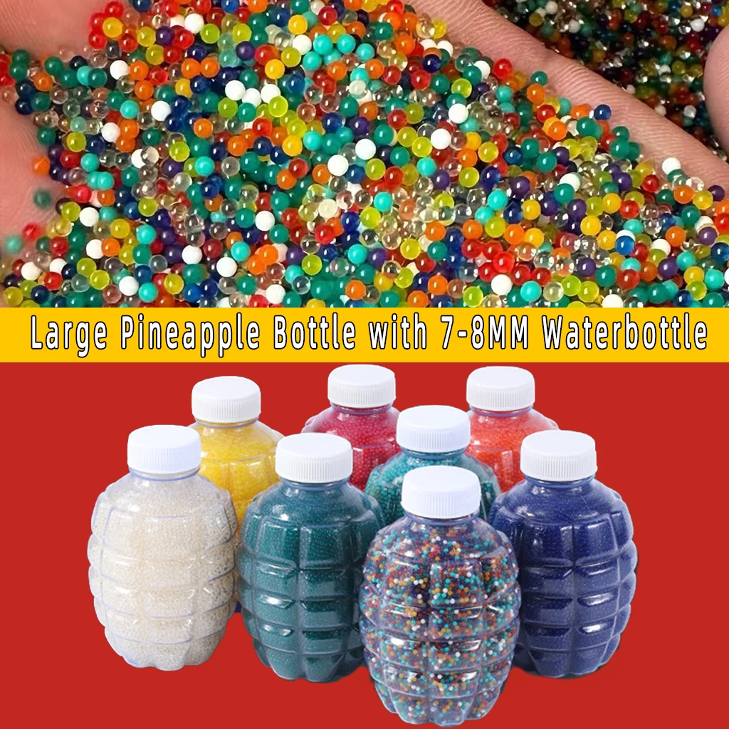 RKL 7-8MM Kettle Big Pineapple Bottle Crystal Clay Toys Outdoor Shooting Children's Universal Blister Bomb Toys Shenanigans