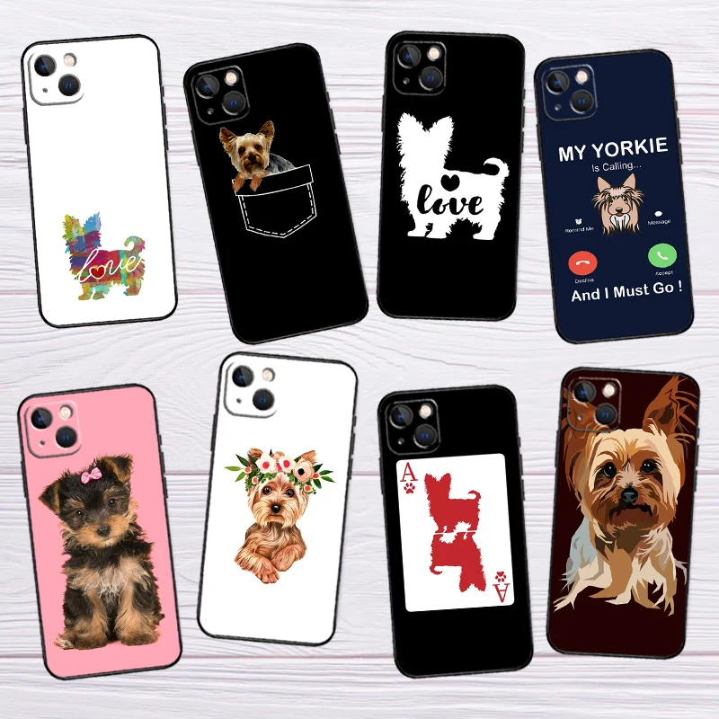 Yorkshire Terrier Hund für Oppo A15 A16 A17 A18 A94 A74 A54 A38 A58 A78 A98 A40 A60 A80 A76 A96 A57 A77 A5 Pro Fall