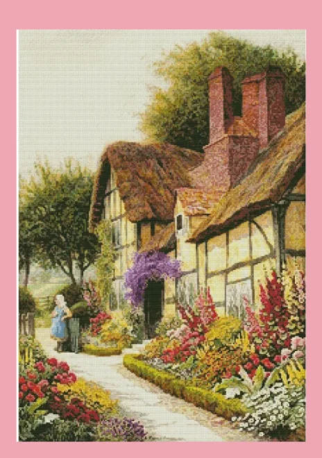 

Набор для вышивания крестиком 14CT «Цветущий сад» без нанесенного рисунка, высочайшего качества, для рукоделия, декора дома