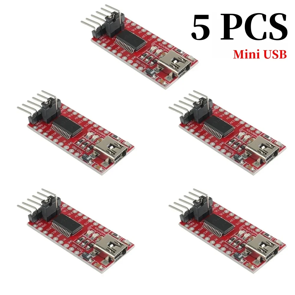 1-10 Stück FT232RL FT232 FTDI USB 3.3V 5.5V zu TTL Serieller Adapter-Modul für Arduino FT232 Pro Mini Port USB zu TTL 232 Typ-C USB