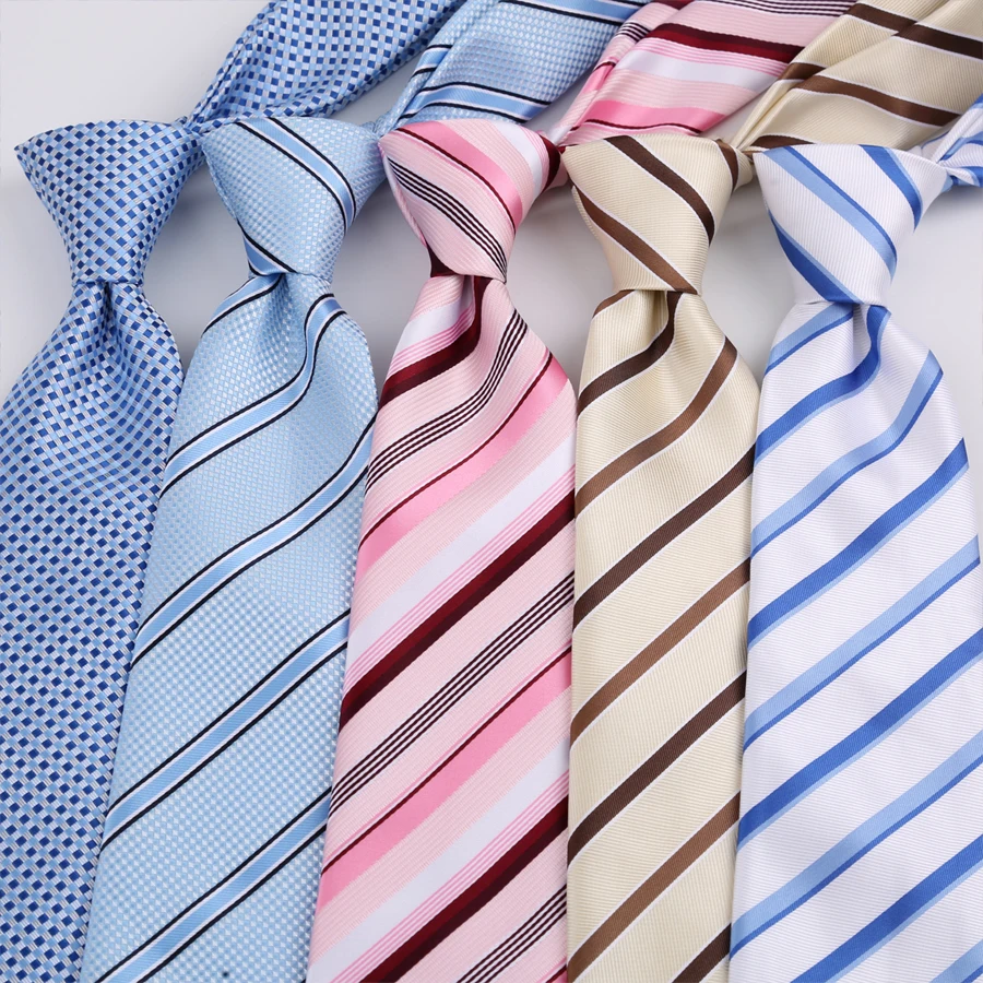 Neue 8CM Herren Krawatte Krawatte Licht Farbe Blau Rosa Krawatten Für Mann Bräutigam Jacquard Gewebt Krawatte Für männer Business Hochzeit Party