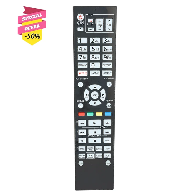 

N2QAYB000172 Remote Control For Panasonic Blu-Ray Disc Player DPUB9004 DPUB9000E DPUB9000 DPUB9000EBK DPUB9004EGK DPUB9000EGK