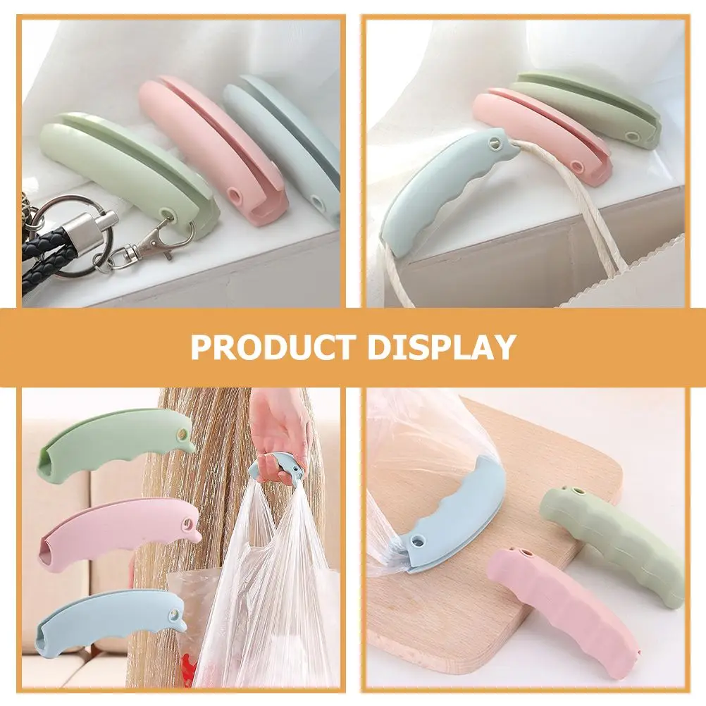 12 Pcs Tote Bag Handle Grocery Carrier Silicone Portable Handles Shopping Silica Gel Labor-saving