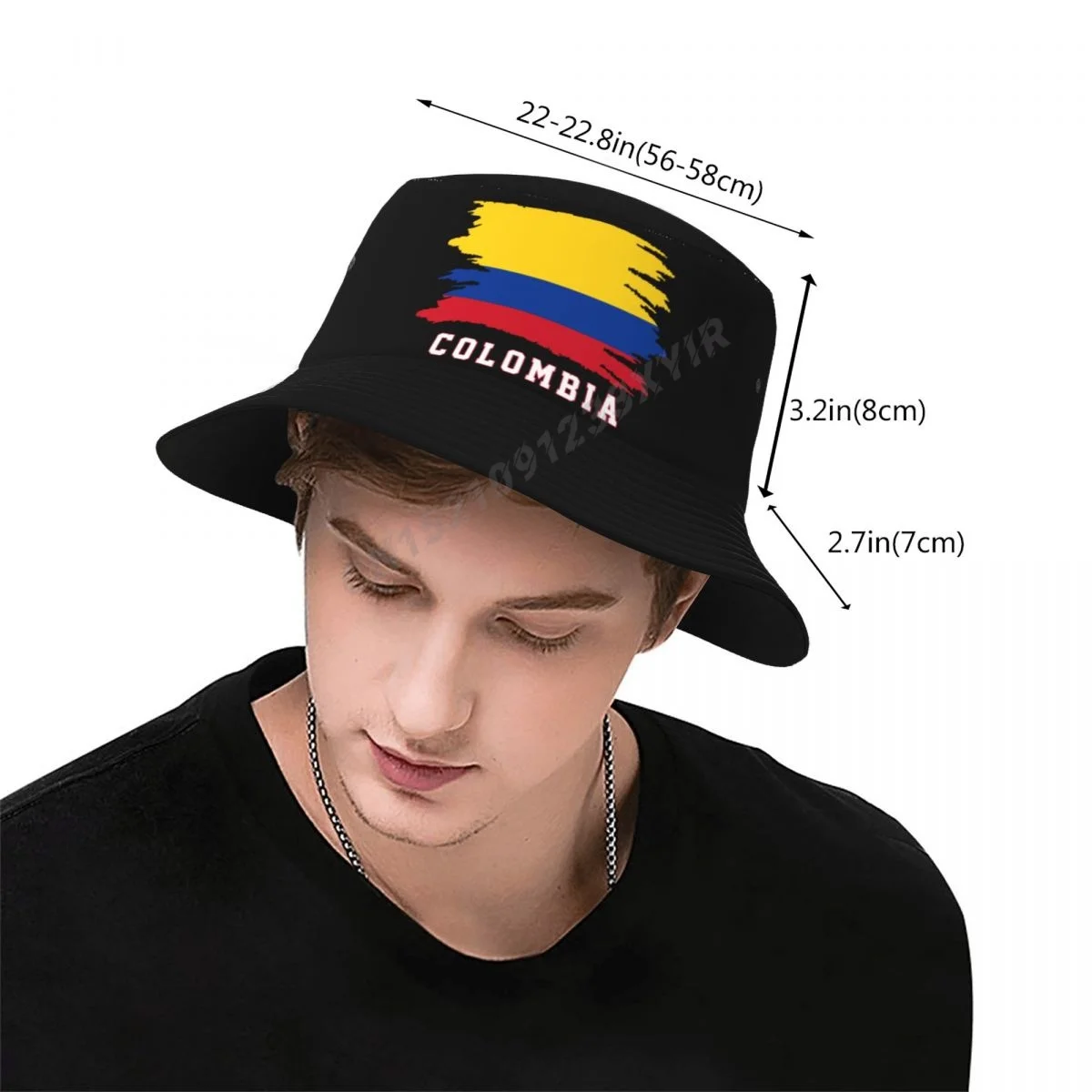 Bucket Hats Colombia Flag Cool Colombian Fans Sun Shade Cool Outdoor Summer Fisherman Caps Fishing Hat