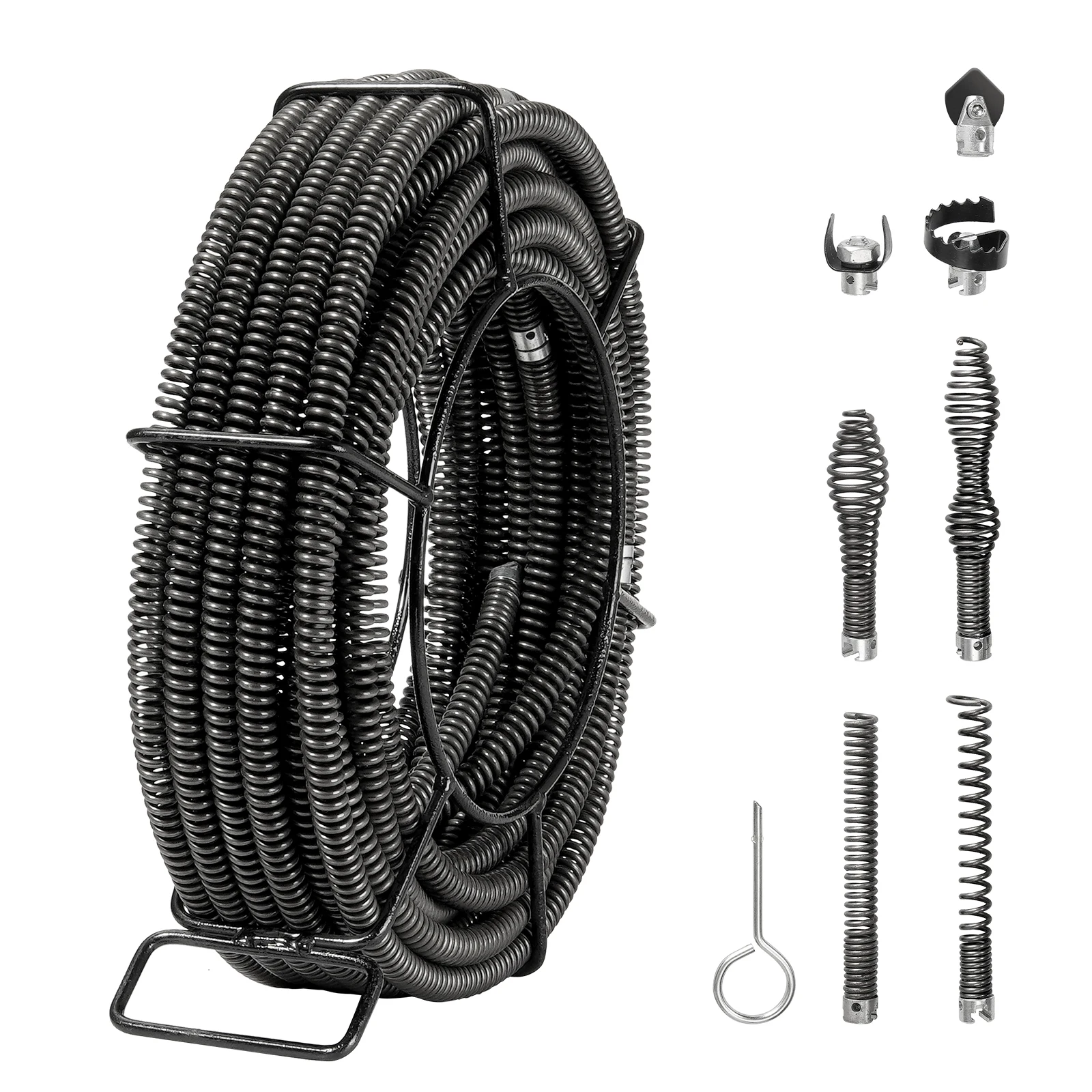 SucceBuy Drain Cleaning Cable Professional Sectional Drain Cleaner Cable Hollow Core Sewer Drain Auger Cable  Sink Floor Drain