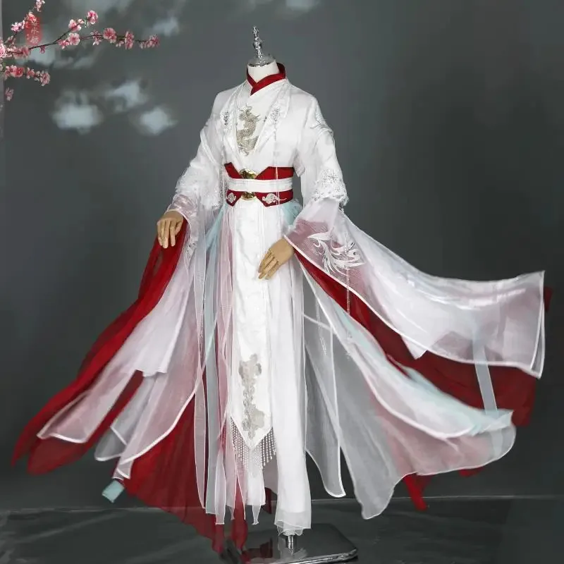

Antiquities Suit Prince Yueshen Xie Lian Red And White Antiquities Hanfu Halloween Cos Cosplay Women Fiesta Carnival Costume