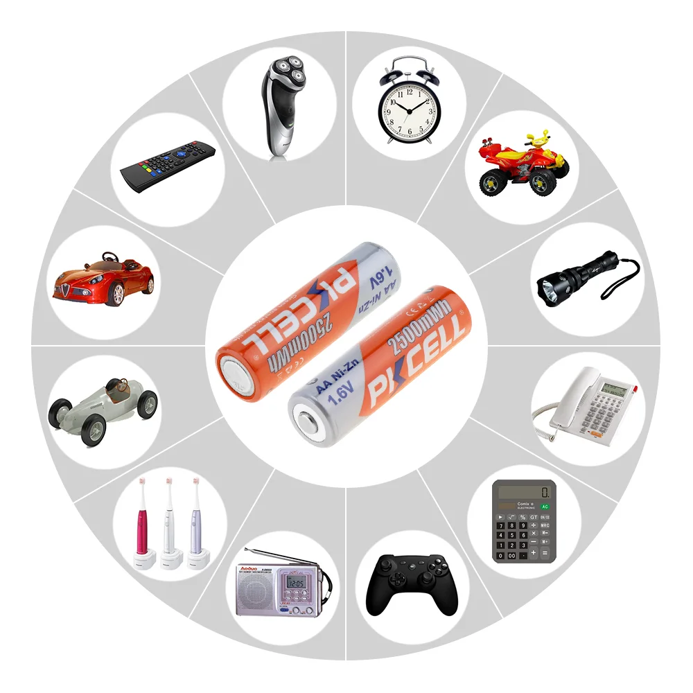 بطارية قابلة لإعادة الشحن ، من من من V إلى V ، 2500mWh ، بطاريات NIZn ، شاحن للألعاب والكاميرا مع صندوق ، شحن ، 8