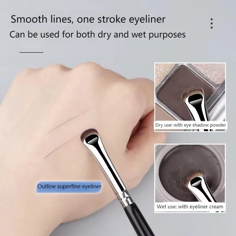 크레센트 아이라이너 브러쉬, 아이고살 브러쉬 하이라이트 브러쉬 아이 다운 투 디테일 아이섀도우 브러쉬 얇은 블레이드 눈꺼풀 메이크업 브러쉬