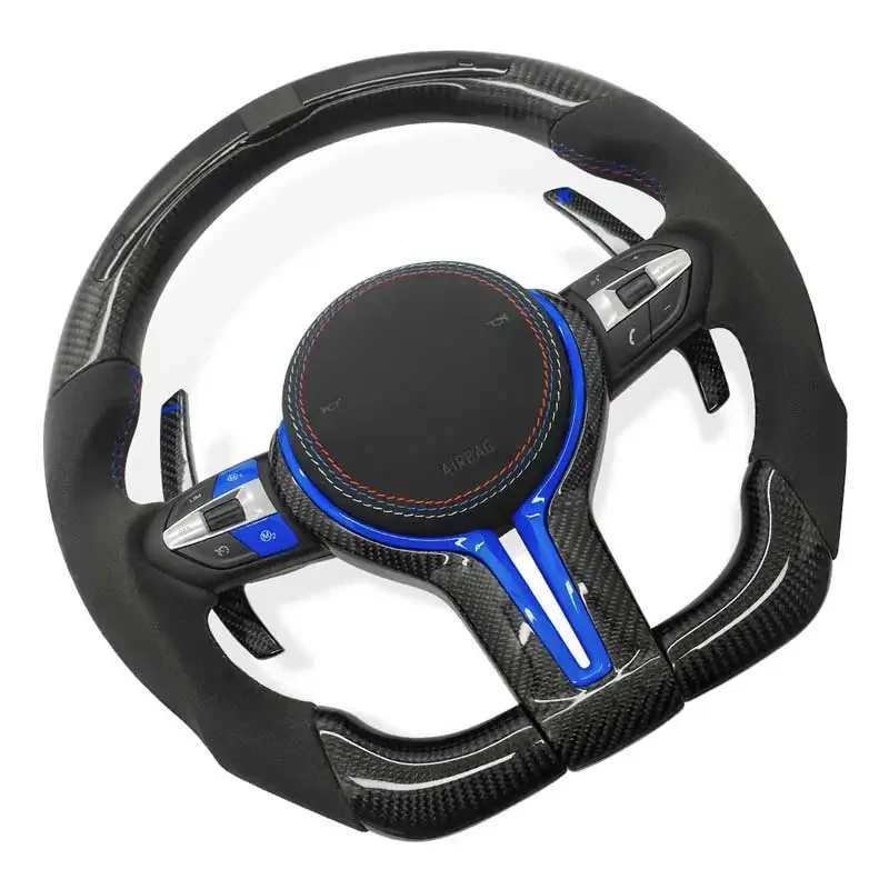 Steering Wheel For BMW F30 F31 F32 F10 F20 F22 F15 F16 F22 F34 F36 F80 F82 M4 M5 Car Steering Wheel Carbon Fiber With LED Custom