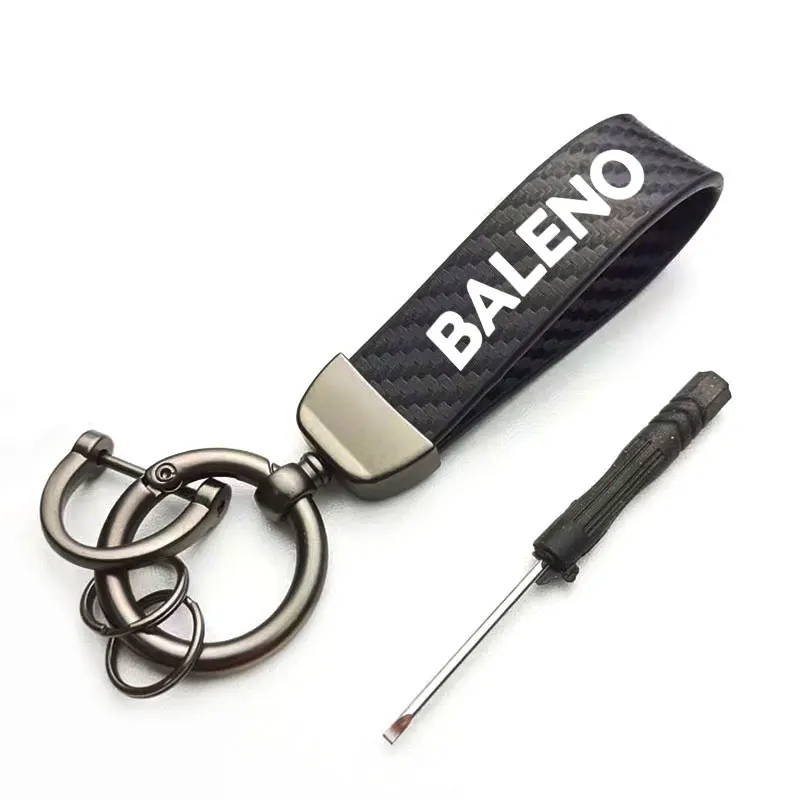 Auto Sleutelhanger Echt Lederen Sleutelhanger Pure Kleur Gesp Luxe Sleutelhanger Cadeau Auto Sleutelhanger Voor Suzuki Baleno Auto Accessorie