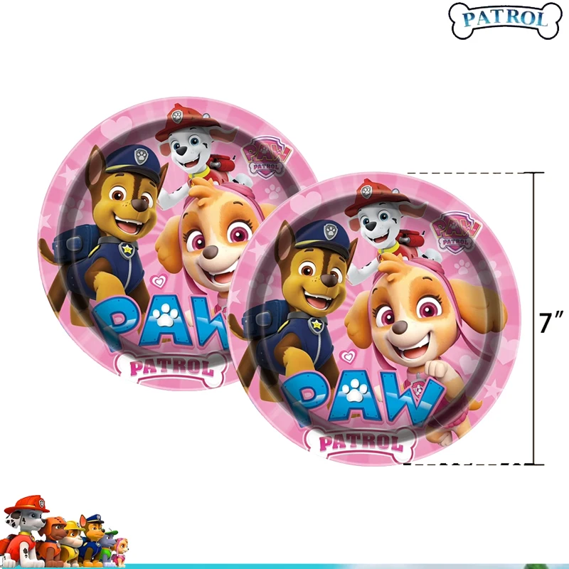 PAW Patrol Birthday Party Decorations Latex Aluminum Foil Balloons Disposable Tableware Kids Event Supplies Chase Marshall Skye