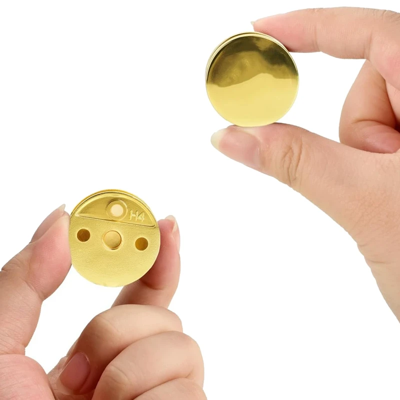 Монтажное оборудование для безрамного зеркала 3-5 мм. Комплект из 8 двухвинтовых крепежных комплектов для крепления зеркала с винтами и анкерами. Простой в использовании, золотой.