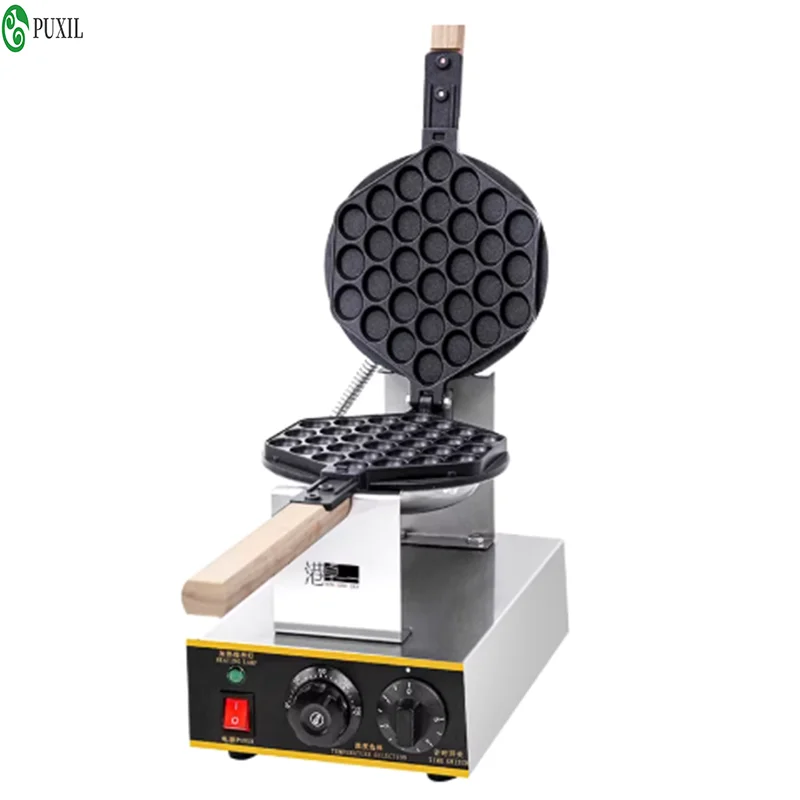 Electric egg bubble waffle machine Commercial Egg cakes machine 1400W 360 degree rotating non stick cake machine