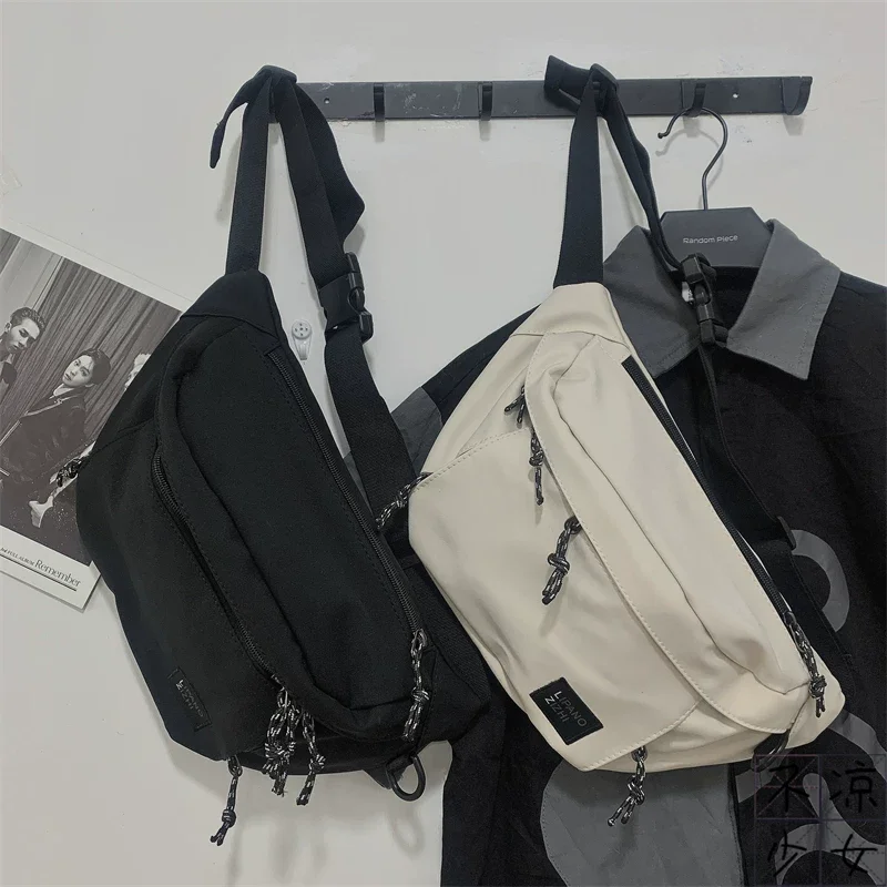 Fashionable Personalized Solid Color Bag Leisure Women Chest Bag Oxford Cloth Simple Messenger Bag for Women Shopping Handbag