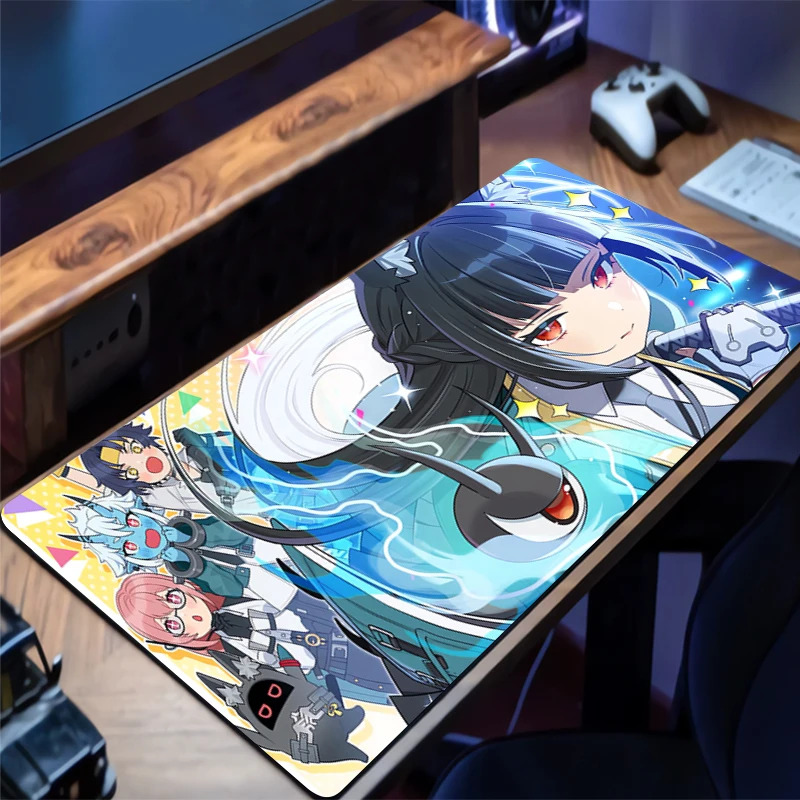 Gaming-Mauspad, Zenless Zone Zero Hoshimi Miyabi, Zubehör, Büro-Gamer-Schreibtischunterlage, rutschfeste Bodenmatte, großer PC-Teppich, Mauspad
