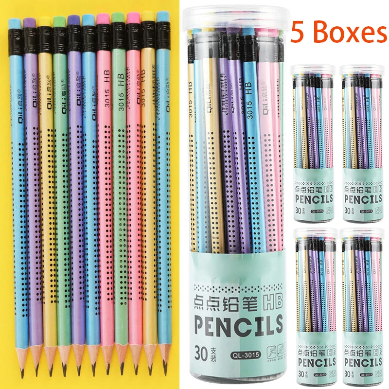 150 Stück (5 Kartons) Bleistift hb schwarz Blei Holz stift Schul material mit Radiergummis tiften für Kinder