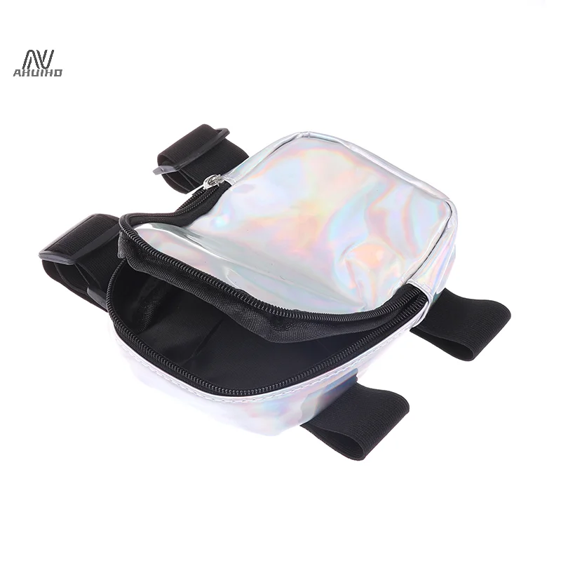 Fashion Holographic Thigh Bag for Women Adjustables Straps High Quality PU Waist Pouch Leg Bag for Outdoor Hiking Sport