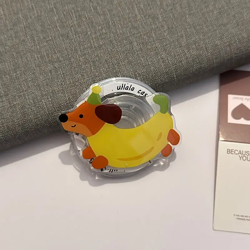 Dachshund For Magsafe Magnetic Phone Grip Tok Griptok Stand For iPhone Funny Foldable Wireless Charging Holder