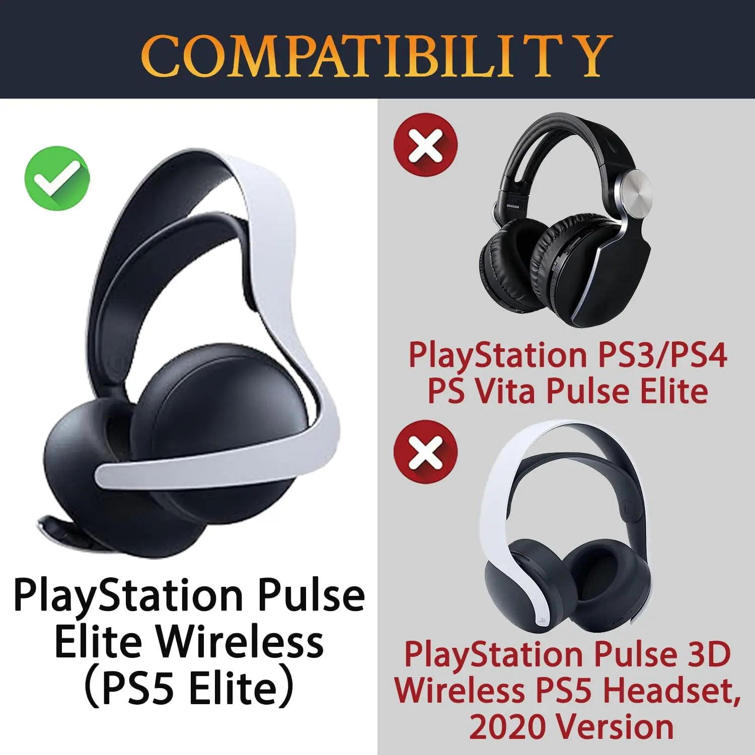 WC Freeze Pulse Elite - Koelende gel oorkussens compatibel met PS5 Pulse Elite, gemaakt door Wicked Cushions | Dikkere kussen en bredere opening | Geo Grey WC Freeze Pulse Elite - Koelende gel oorkussens compatibel met PS5 Pulse Elite, gemaakt door Wicked Cushions | Dikkere kussen en bredere opening | Geo Grey