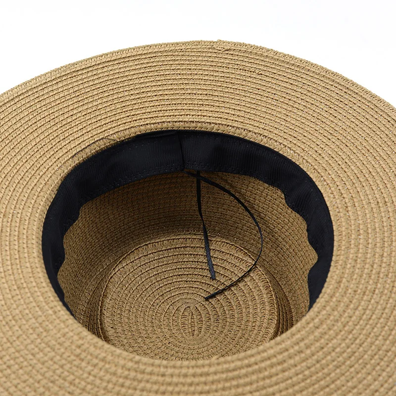 Straw hat, spring and summer vintage minimalist top hat, beach play, beach sunshade hat, woven straw sunshade hat