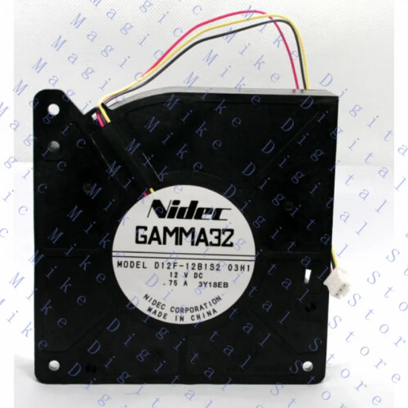 UU  for NIDEC DC 12V 0.75A D12F-12B1S2 03H1 12032 3 Line Blower Cooling Fan