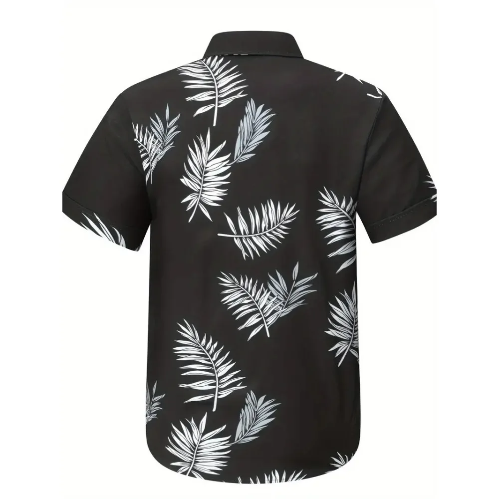 2025 Summer New Men's Classic Vintage Shirts Father's Day Gift Casual Hawaiian Shirt Breathable Light Comfortable Lapel Tops