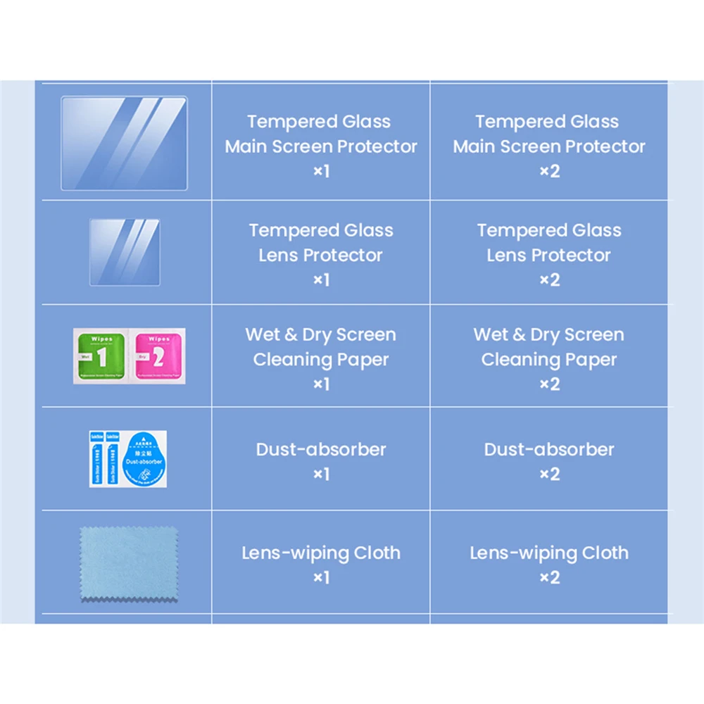 1/2Set HD Tempered Glass Screen Protector Lens Film With Wipes Touch Sensitive for Hero13 Black Sports Camera Accessories