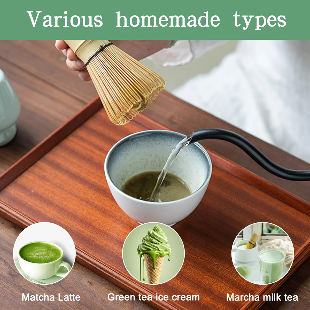 

Matcha Set Bamboo Whisk Teaspoon Ceramic Bowl Tranditional Tea Sets Home Tea-making Tools Accessories Birthday Gifts