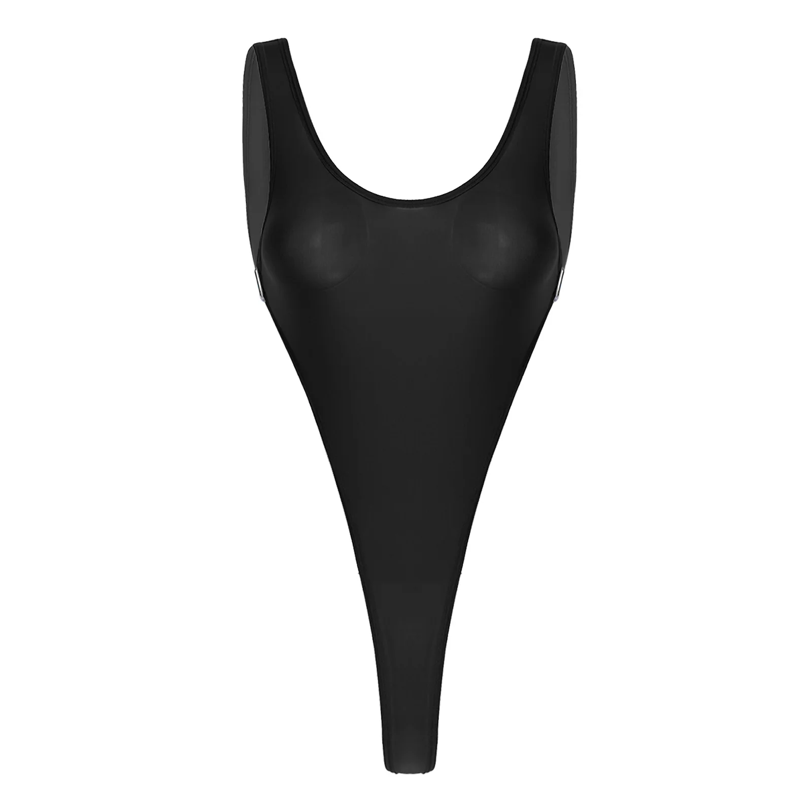 Women\'s Swimsuit Sexy High Cut Thongs Bodysuit Underwear One-piece Swimwear Sleeveless Leotard Femme Swimming Bathing Suit