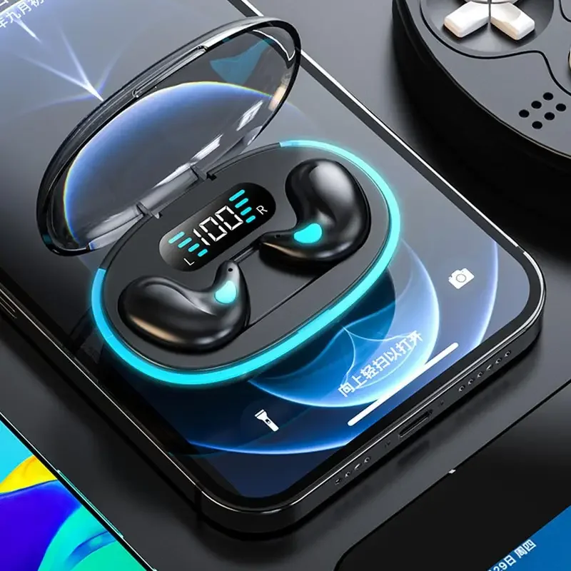 X55 Invisible sleep wireless earphone IPX5 waterproof bt5.3 headphones mini Sport Bluetooth earbuds stereo music headset New