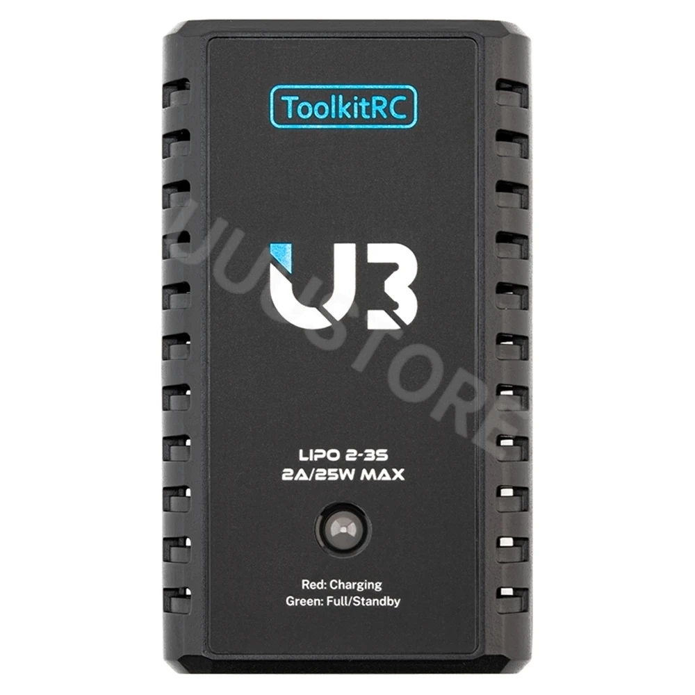 ToolkitRC U3 25W 2.0A Type-C Input High-Speed Balanced Charging USB-C 2-3S Pocket LiPo charger for RTR RTF