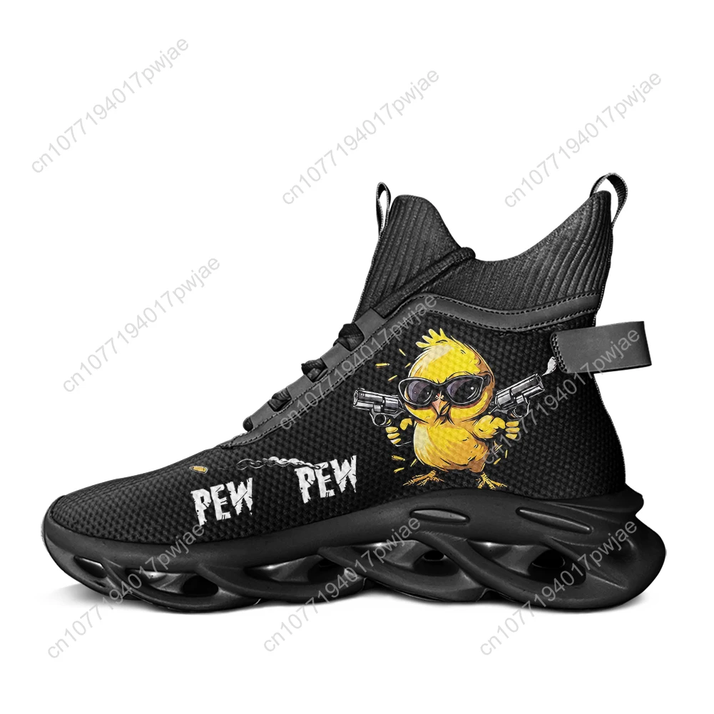 Pew Pew Madafakas Fun Pattern High Top Flats Sneakers Men Women Hiking Leisure Sneakers Travel Mountaineering Shoe Running Shoes