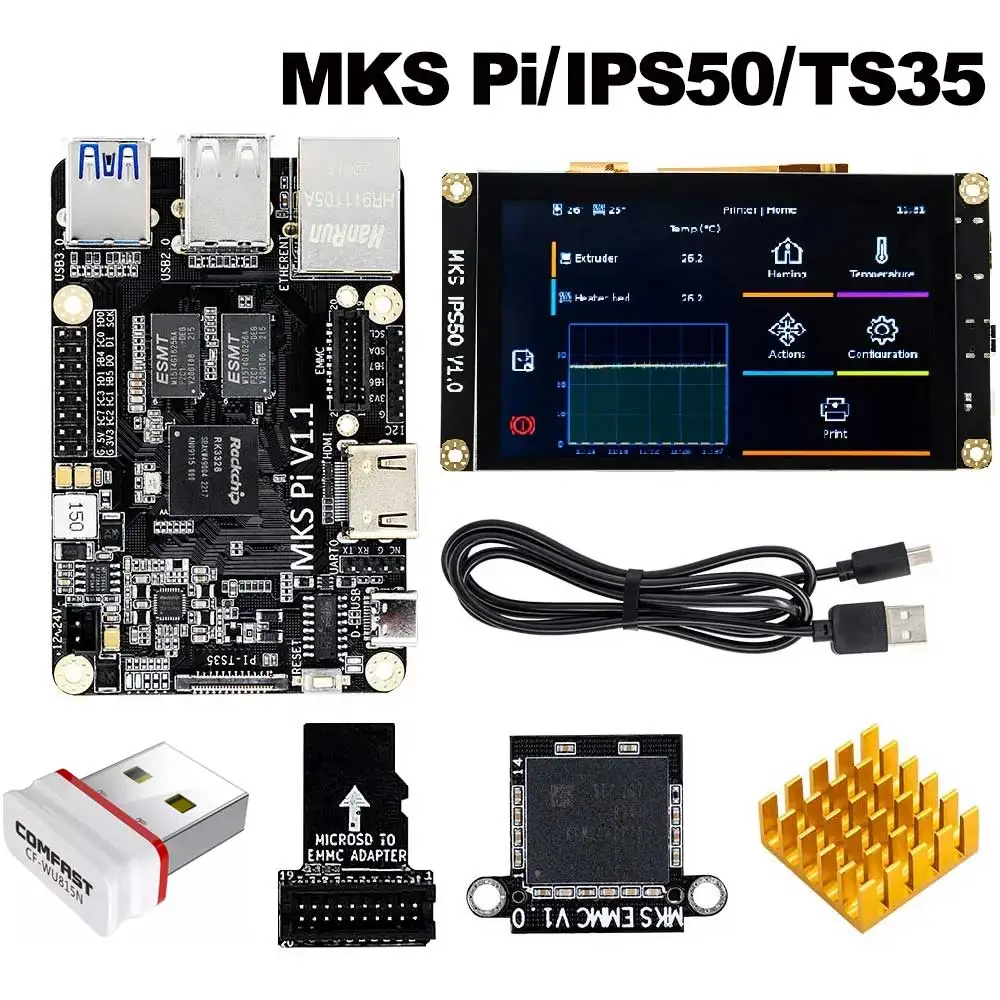 Материнская плата MKS PI Makerbase, обновленный 3D-принтер для Klipper, с поддержкой HDMI экрана для Ender3 Voron SKR NANOVS Raspberry Pi