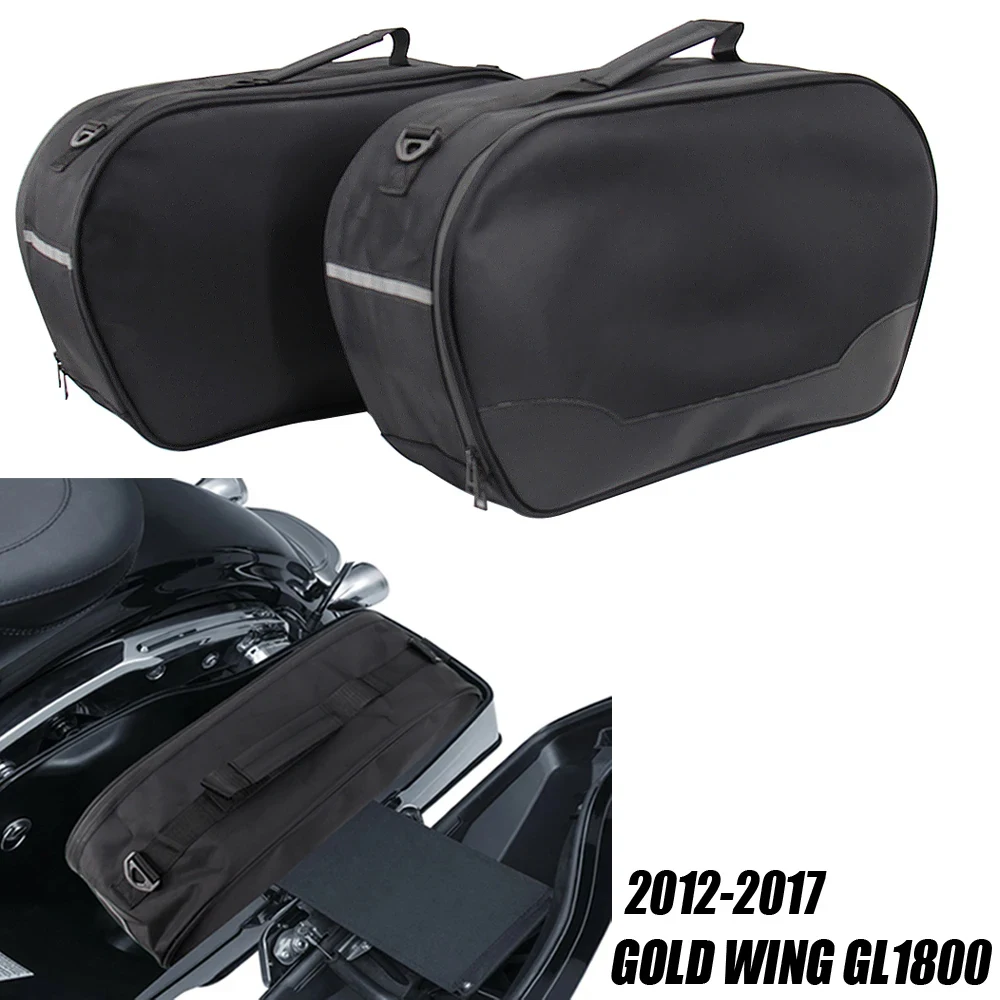 Aksesori Tas Pelapis Tas Sadel Penyimpanan Bagasi Samping Bagasi Sepeda Motor untuk Honda Goldwing Gold Wing GL 1800 GL1800 2012-2017