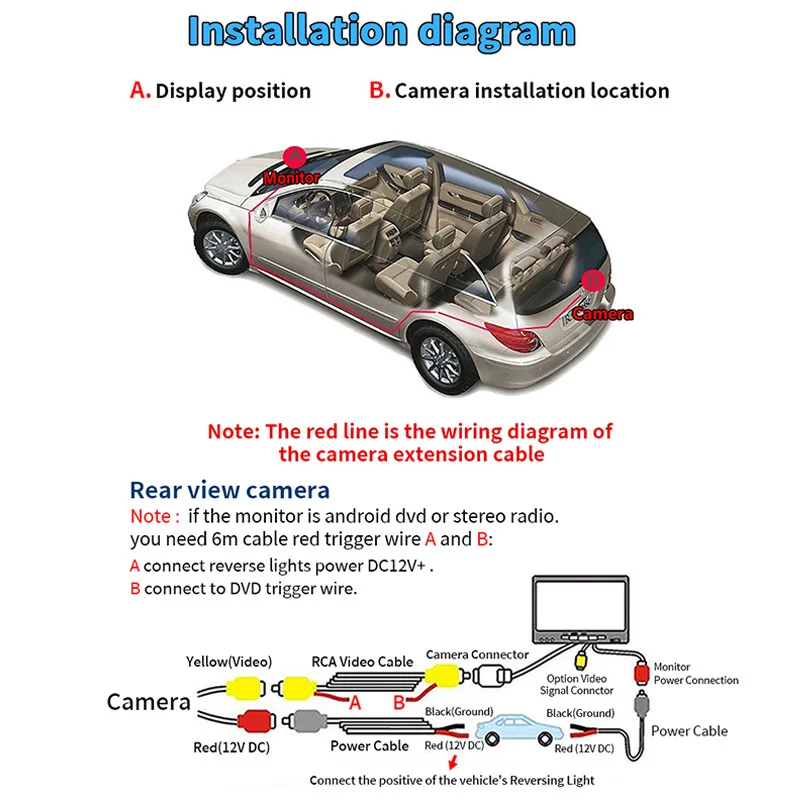 AHD 1080P Car Handle Rear View Reversing Camera For Volkswagen VW Passat Golf Polo B6 B7 Jetta Tiguan Touareg Audi A3 A4 A5 A6 view 5