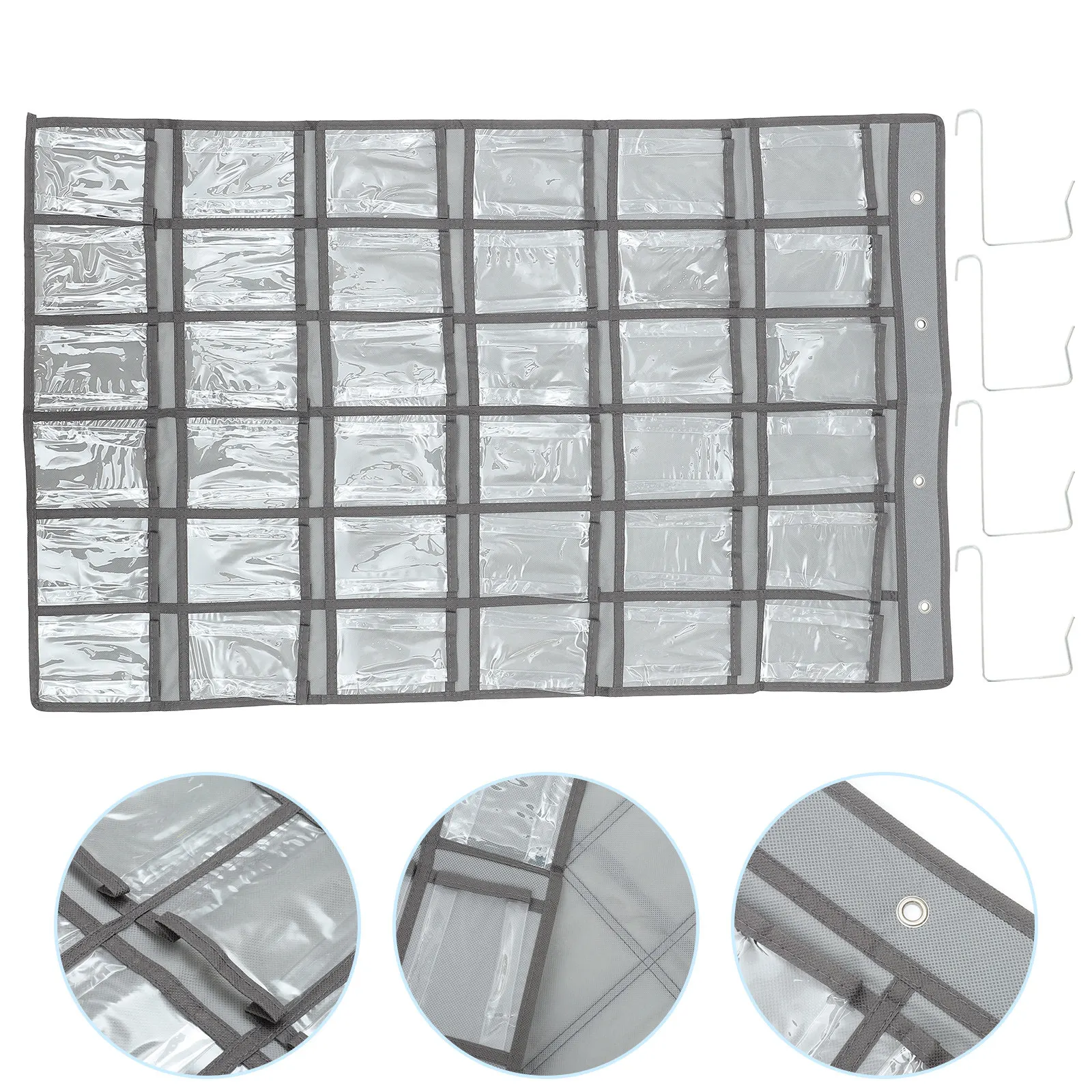 

Подвесная сумка-органайзер для телефонов с 4 карманами из нетканого материала, держатель для мобильных телефонов, настенный/навесной органайзер для двери, для классной комнаты, для мелочей, для шкафа