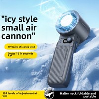 2025 Ice Pack Handheld Fan Office Outdoor Portable Usb Digital Display Cooling High Speed Violent Turbine Small Fan 4000mAh