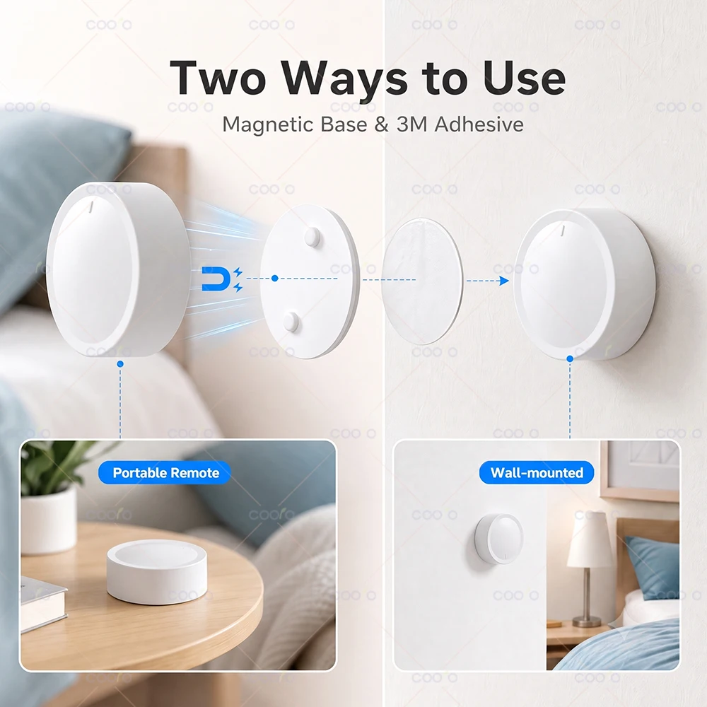 Tuya ZigBee Smart Knob Switch Wireless Scene Button Rotatable Dimmer Switch Home Automation Linkage for Smart Life Zigbee2MQTT view 6