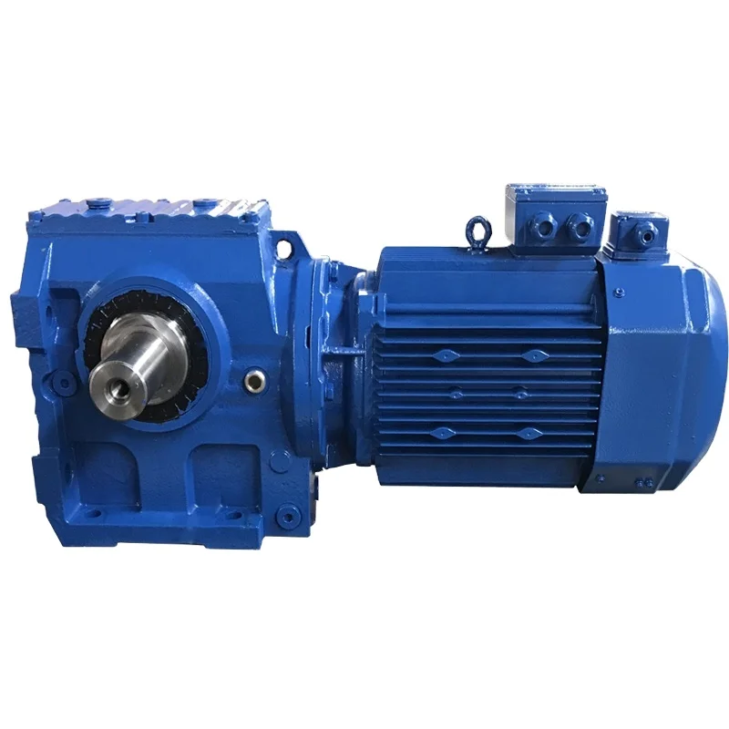 R/K/F/S four series helical gear reducer horizontal hard tooth surface gear box with motor transmission integrated