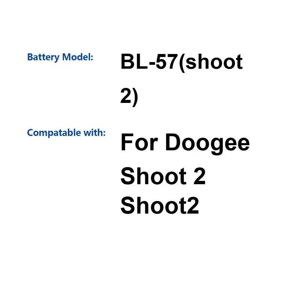 

Надежный аккумулятор для мобильного телефона 3360 мАч для Doogee Shoot 2 BL-57