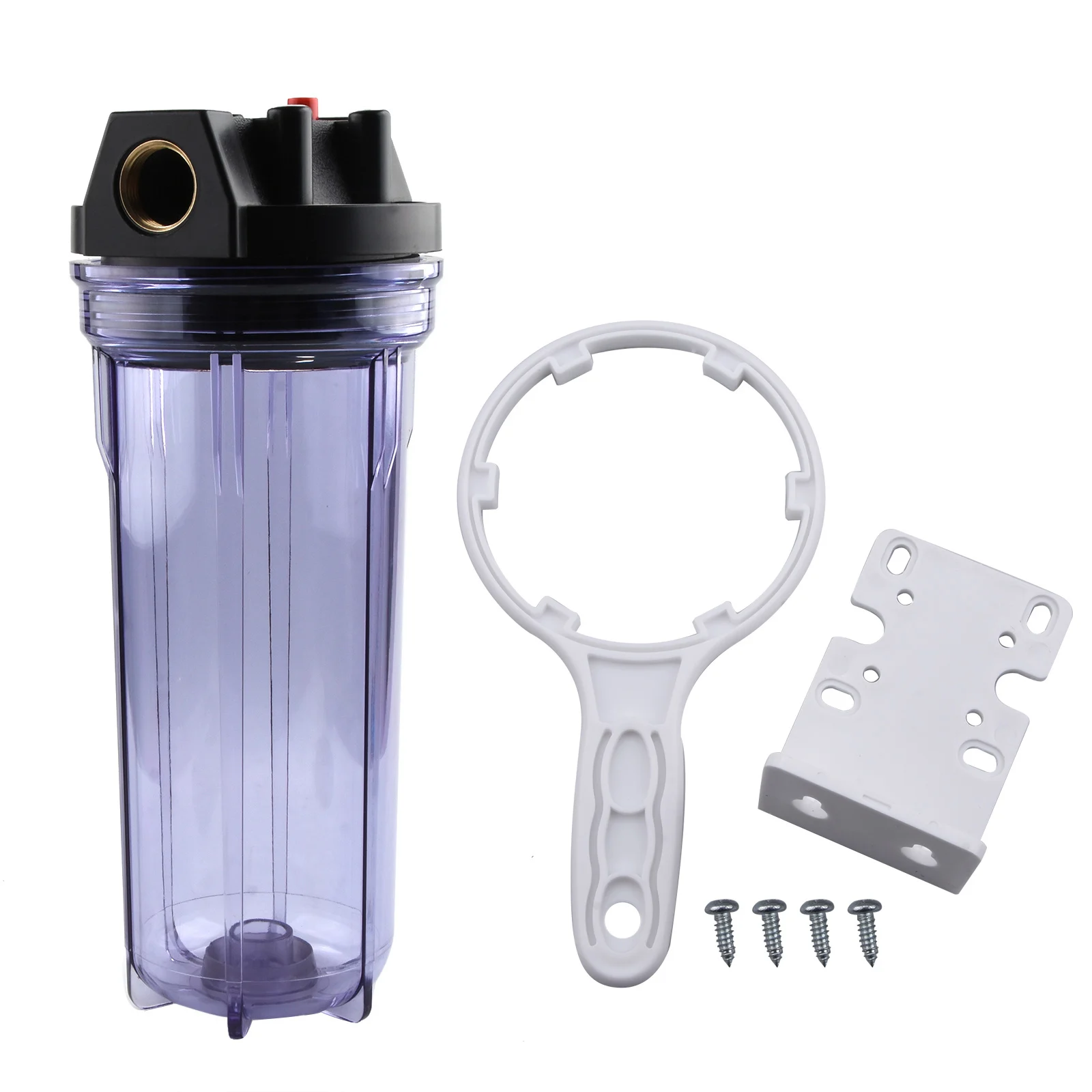 

Whole House Water Filter Housing Kit 3/4" NPT Brass Port 10"x2.5" Sediment Filter Housing Mounting Bracket Replacement