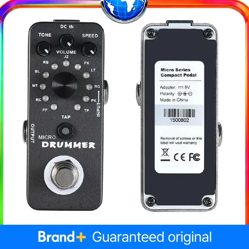 

﻿ MOOER Micro Drummer Педаль эффектов для гитары Цифровая педаль барабанной машины Tap Tempo Функция True Bypass Педаль эффектов для гитары Цифровая