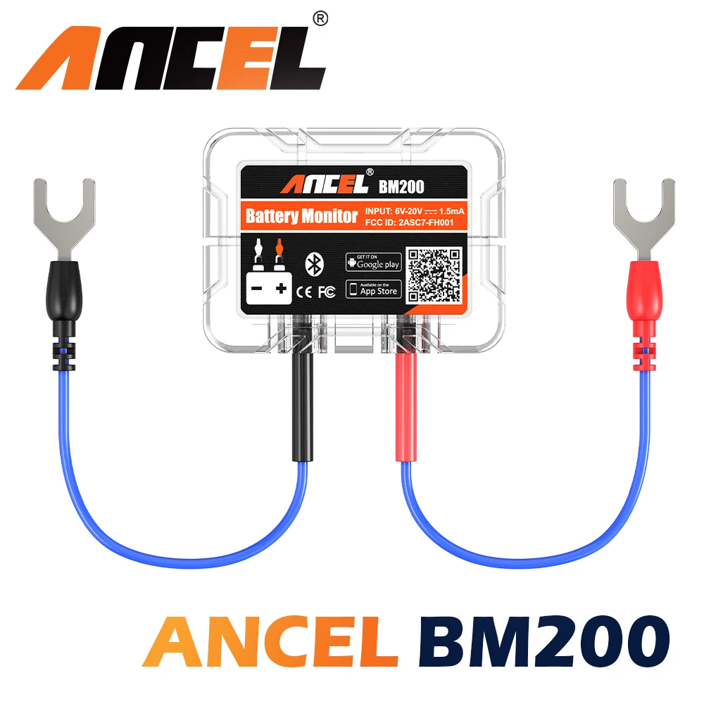 ANCEL BM200 12V Battery Monitor Wireless Bluetooth Car Battery Health APP Monitoring Battery Tester Tools For Android IOS